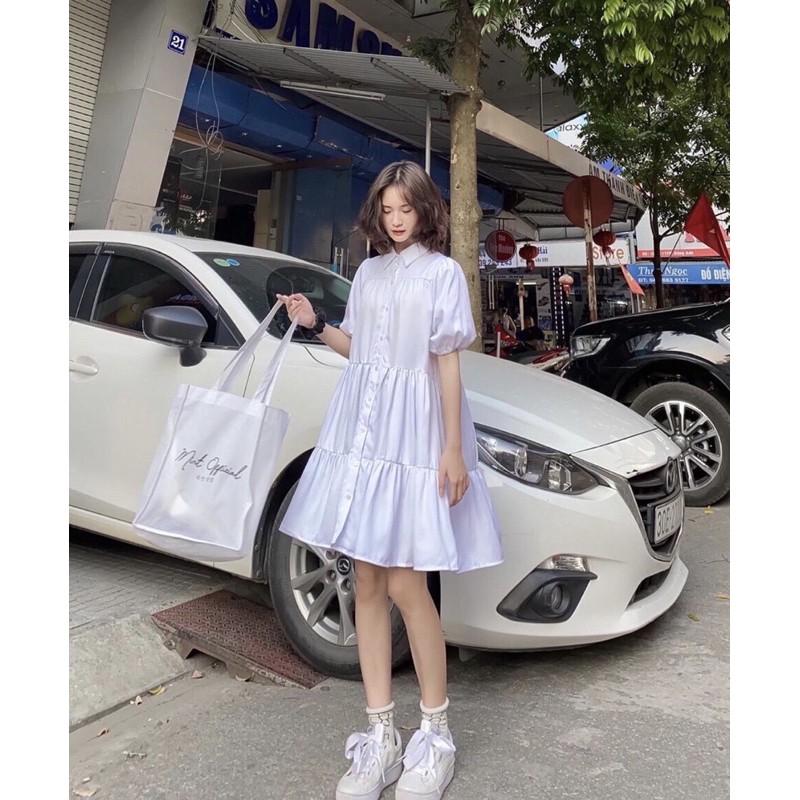 Đầm babydoll trắng
