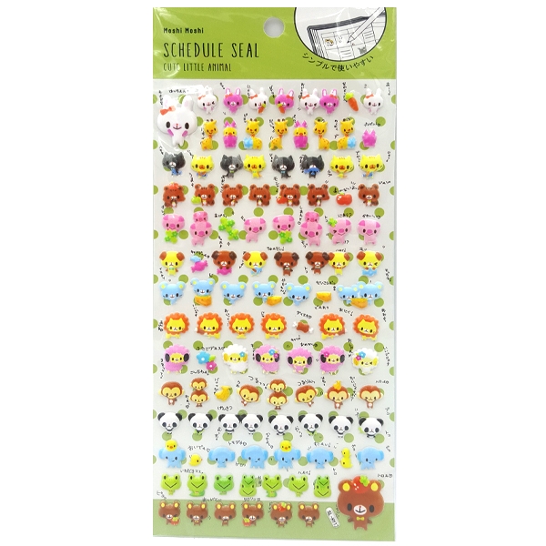 Sticker Moshi 006 - Mẫu 1 - Hình Nhiều Loài Vật