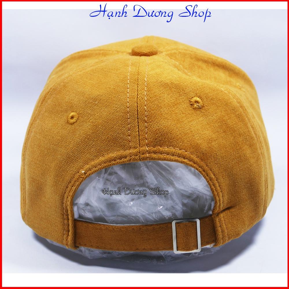 Mũ lưỡi trai ️ Nón kết thêu hình chữ chất liệu nhung cao cấp form unisex nam nữ