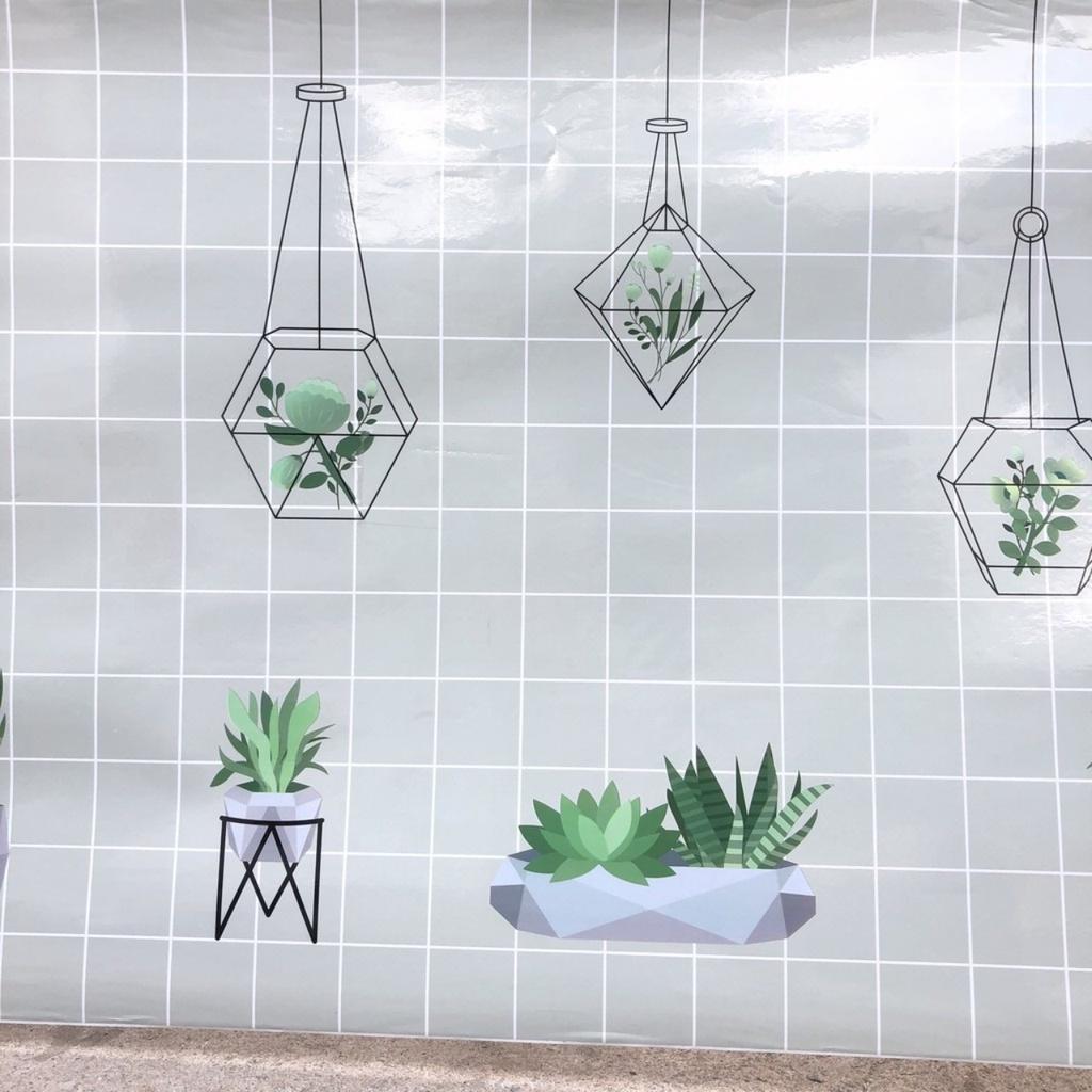 Cuộn 3mét giấy Dán Bếp tráng nhôm Chịu Nóng chậu hoa treo