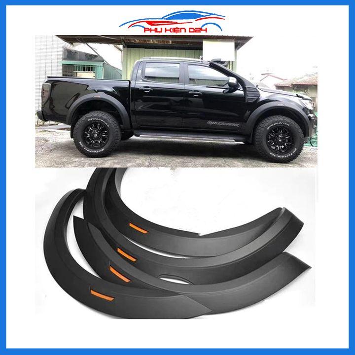 Bộ ốp cua lốp xe ô tô Ranger Led Biturbo 2015-2016-2017-2018-2019-2020 trang trí bảo vệ lốp xe