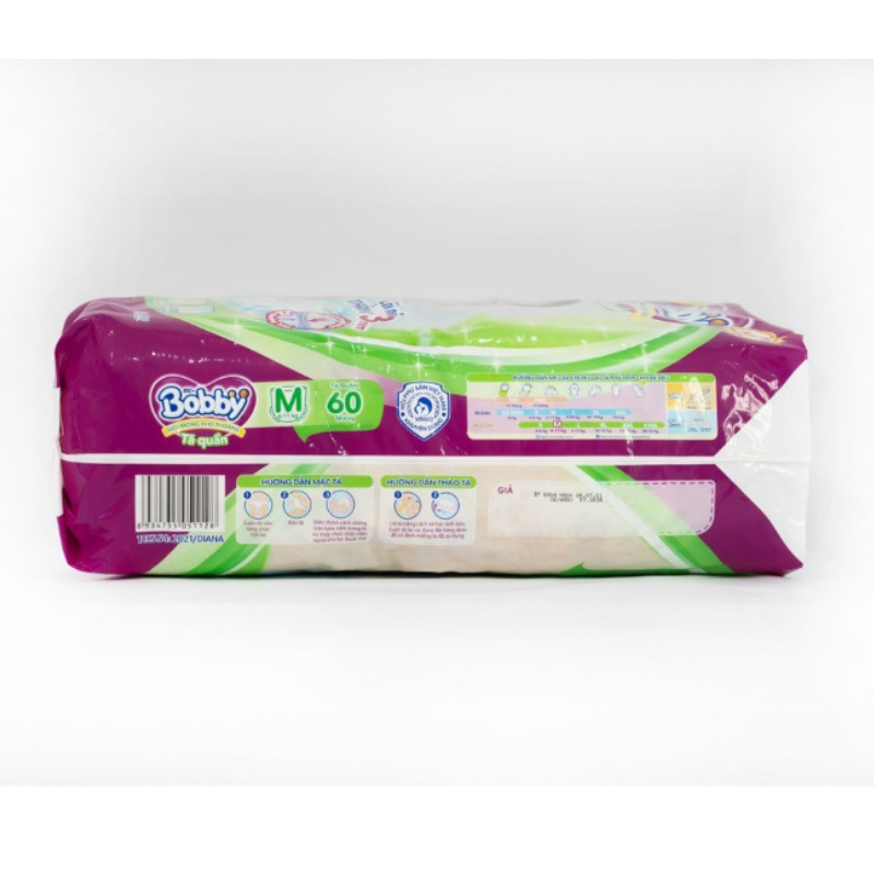 Tã quần Bobby size M 60 miếng (cho bé 6 - 11kg)