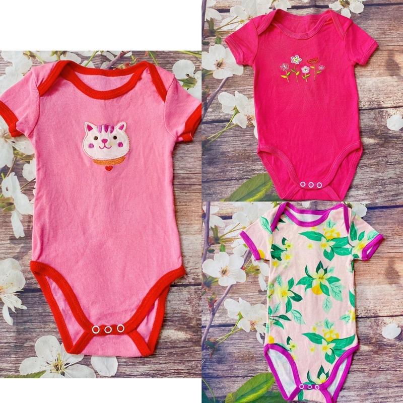 Body Bé Gái Thêu Mèo Size Từ 4,5 Đến 8Kg, Hoa Tay Đùi Cotton Lụa Xuất Hàn