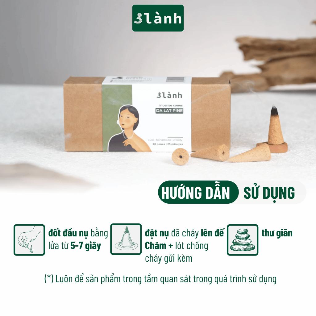 Nụ Thủ Công Thông Đà Lạt 3 Lành Hộp 20 Mùi 100 % Tự Nhiên Tặng Kèm Đế Chăm, Không Hóa Chất Xông Thơm