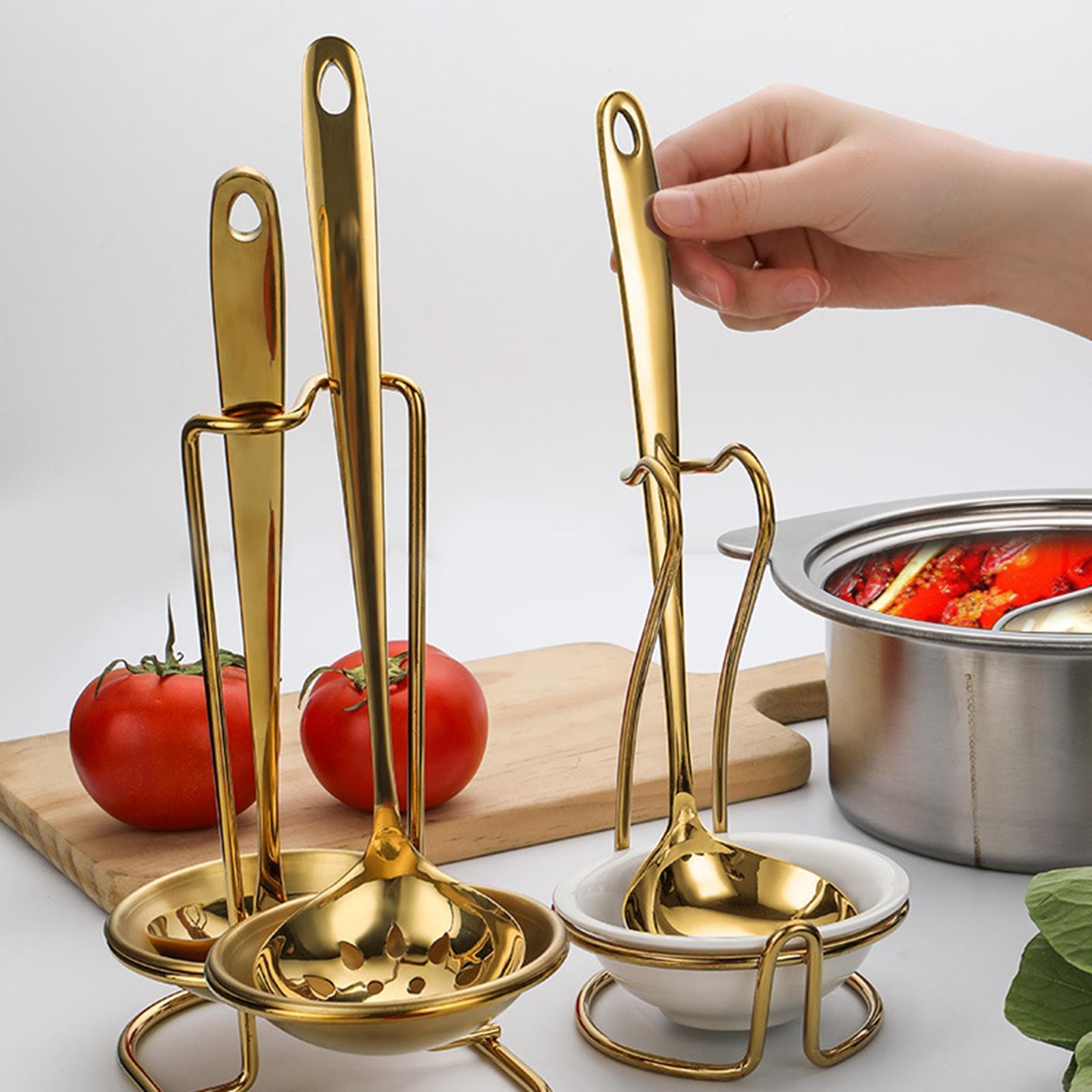 Cooking Ladle 10.6'' Stainless Steel Serving Spoon for Picnic camping
