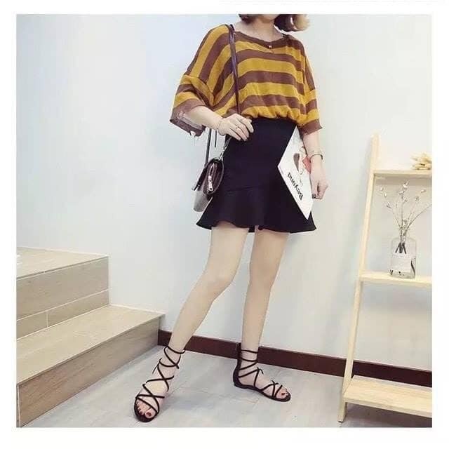 (Ngẫu nhiên) Giày sandal quang ngang đế đúc hàng QC fullbox