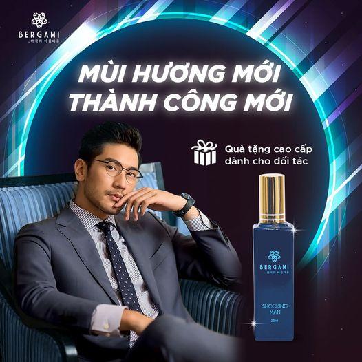 Nước hoa nam Bergami Shocking Man 35ml - Mùi hương ngọt ngào, quyến rũ- Lưu hương 12h