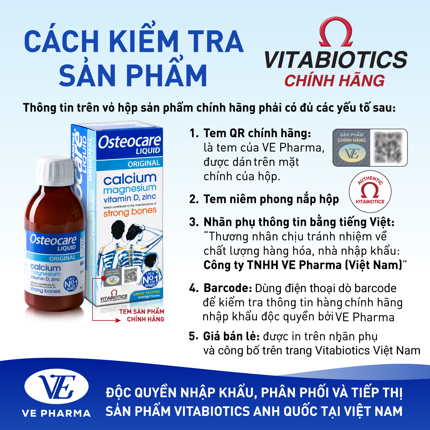 Bộ Sản Phẩm Vitabiotics Cho Bé OSTEOCARE Chắc Khỏe Xương 200ML Và WELLBABY Tăng Cường Sức Đề Kháng 150ML