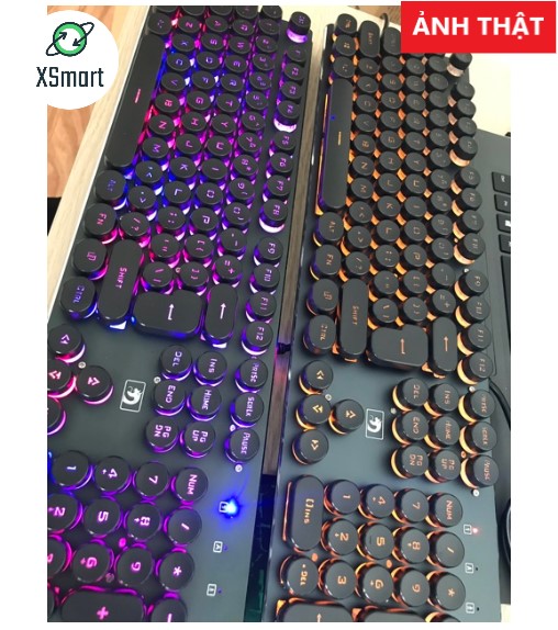 Bàn Phím Chuyên Game XSmart K100 CAO CẤP Siêu đẹp, Cực êm Led RGB Nhiều Chế Độ Phiên Bản 2021 - Hàng Chính Hãng