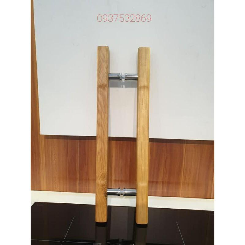 Tay nắm gỗ cửa kính thủy lực, cửa gỗ