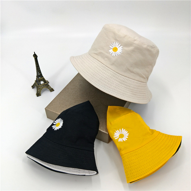 Mũ Vành Nhỏ, Mũ Bucket Hoa Cúc, Mũ Bucket Cụp Phong Cách Swag Siêu Xinh MD07