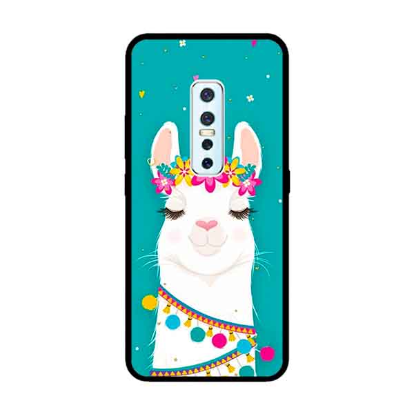 Ốp Lưng in cho Vivo V17 Pro Mẫu Cừu Nền Hoa - Hàng Chính Hãng