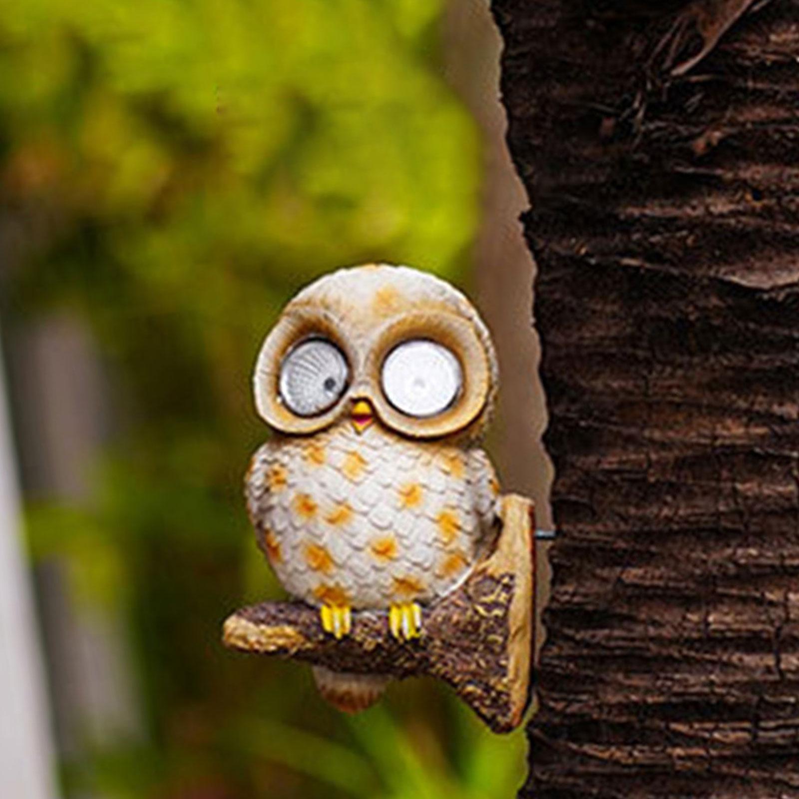 Owl Solar Lights Simulation Animals Solar Lights Lamp Landscape Lights LED Owl Shaped Waterproof Light for Yard Pathway Porch