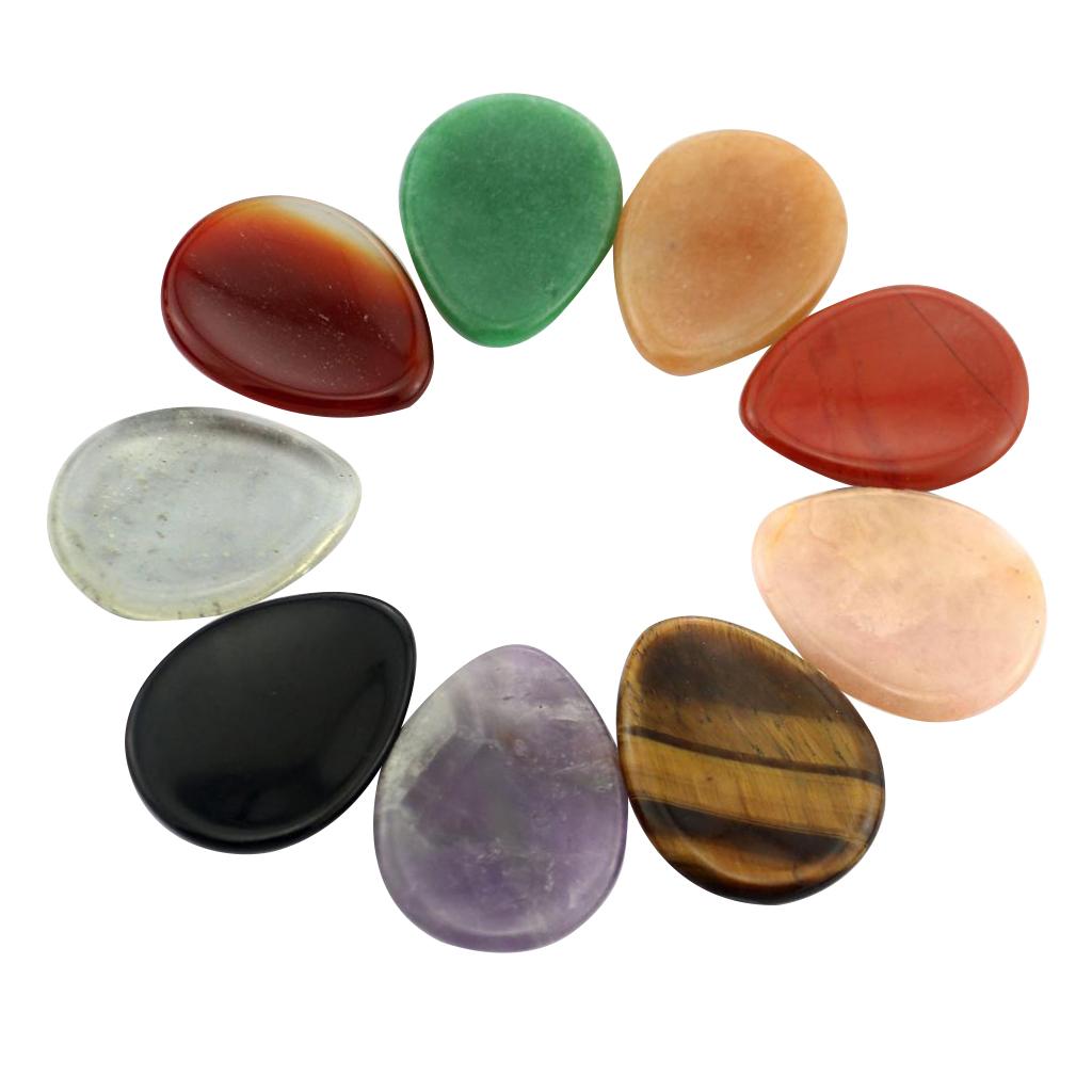 1 Piece Natural Palm Stone Hand Carved Crystal Gemstone Worry Stone Collectible