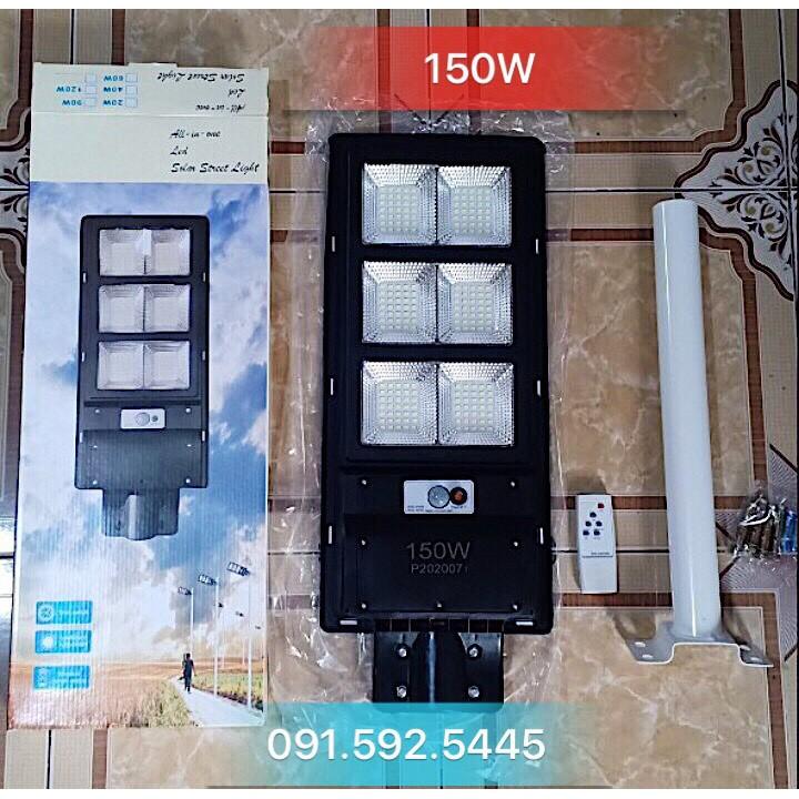 Đèn Năng Lượng Mặt Trời Liền Thể 180w,150w. 2 Chế Độ Sáng Liên Tục & Cảm Biến.