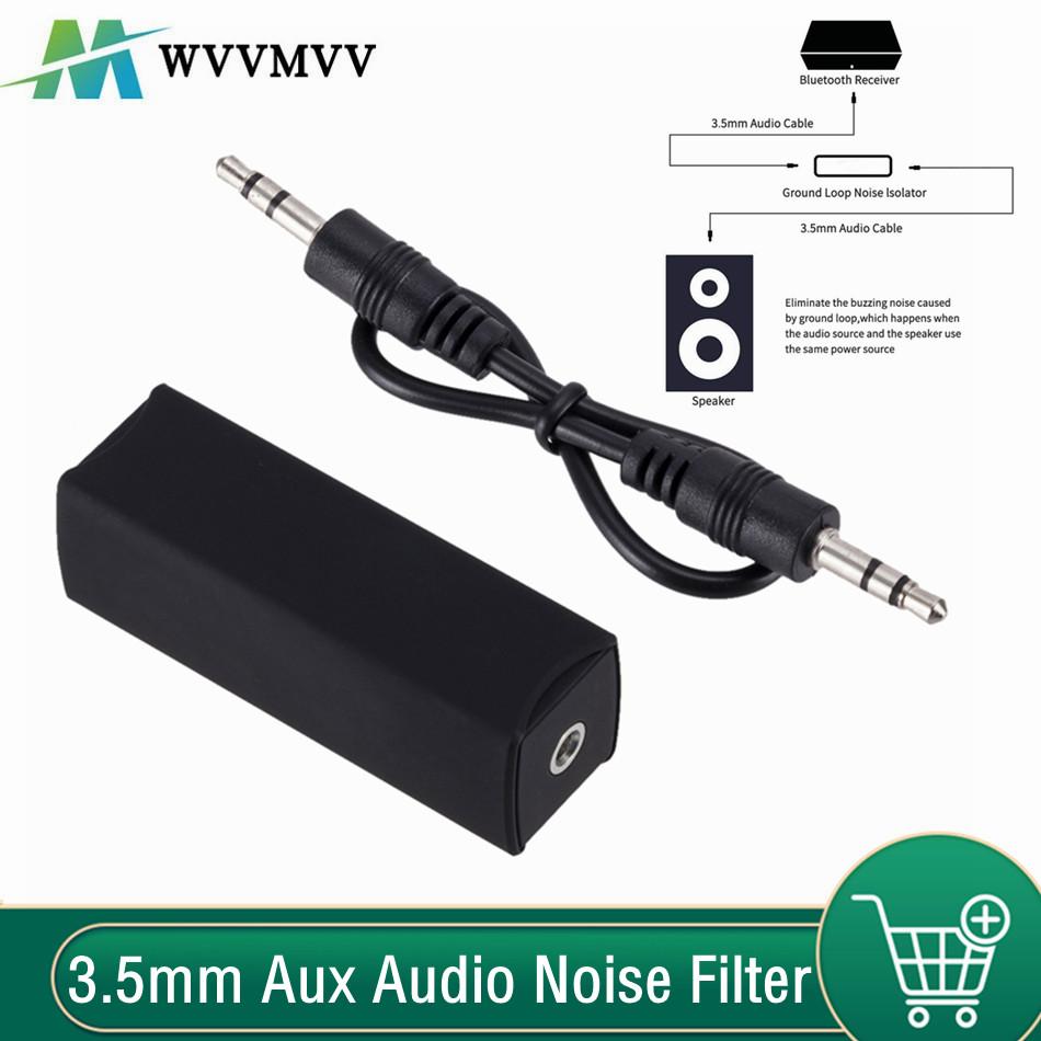 Dòng loa WVVMVV 3.5mm Aux Audio Filter Loop Loop Loop Conolator Biệt cách loại bỏ cho hệ thống âm thanh âm thanh âm thanh âm thanh nổi