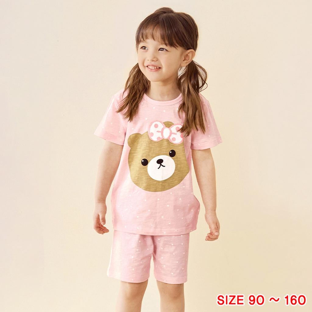 Đồ bộ quần áo thun cotton dành cho bé trai, bé gái mặc nhà mùa hè Unifriend Hàn Quốc U2022-6. Size đại 5, 6, 8, 10 tuổi