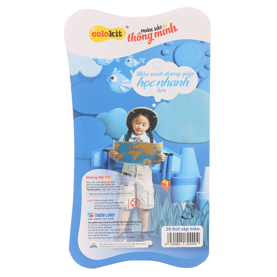 Hộp Bút Sáp 24 Màu Thiên Long CR - C037