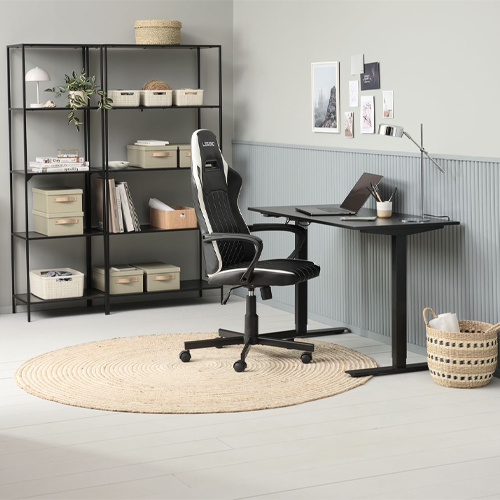 Ghế gaming | JYSK Lerbjerg | da PU | đen/trắng | R67xS70xC122/132cm