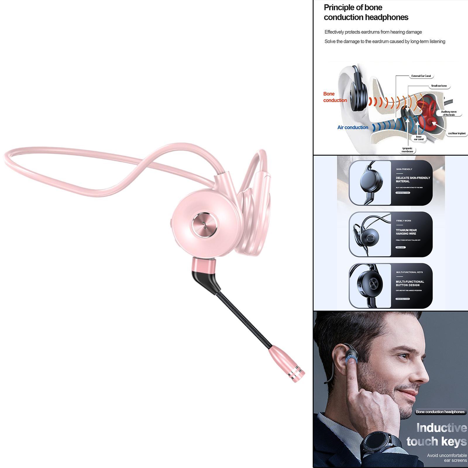 2Pcs Open-Ear Bone Conduction Headphones Waterproof Running Driving Music