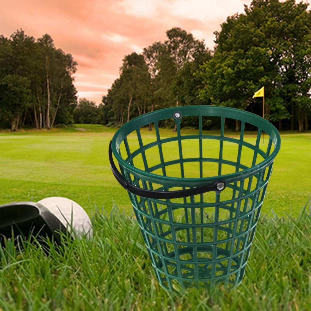 Outdoor Golf Ball Basket Container Golfball Bucket Hold Up to 75 Balls
