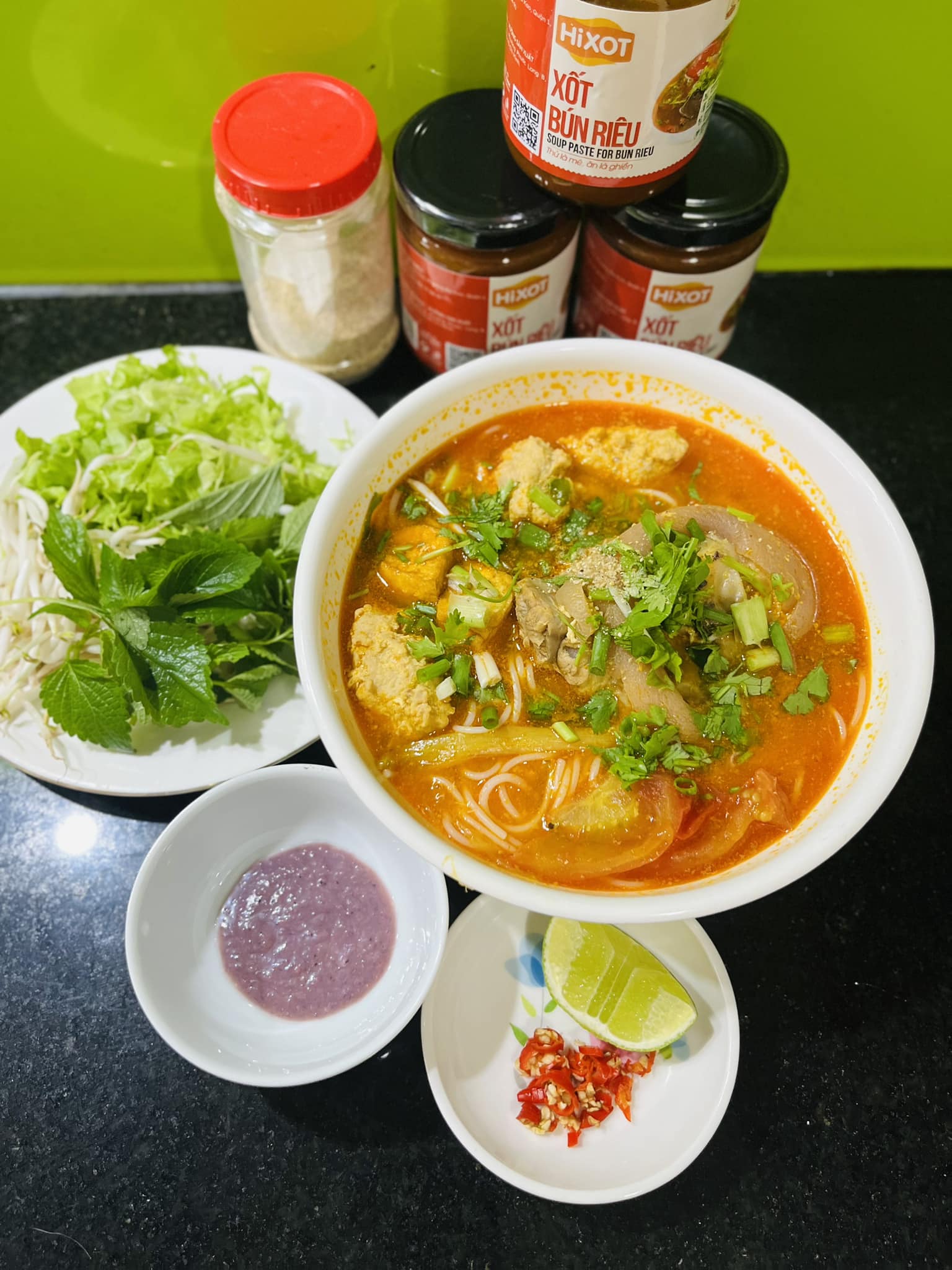 XỐT BÚN RIÊU HiXOT hũ 220gram, nấu bún riêu cua/ tôm, lẩu riêu