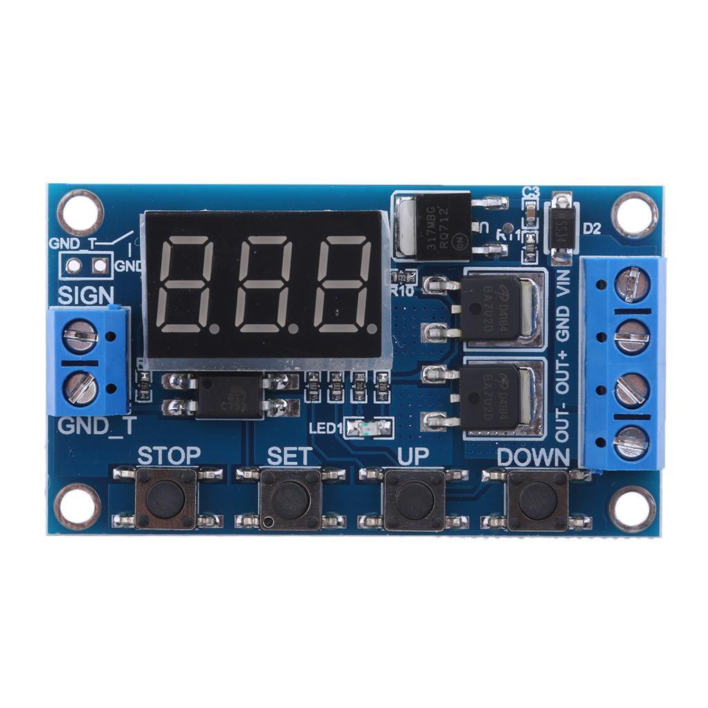 2X Delay Timer Switch/Relay Module with LED Digital Display DC5V~36V Adjustable