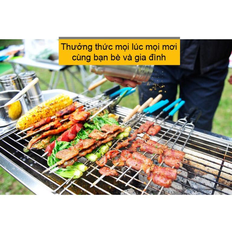 Lò nướng than inox ngoài trời BBQ Full Set (73 x 33 x 71)cm