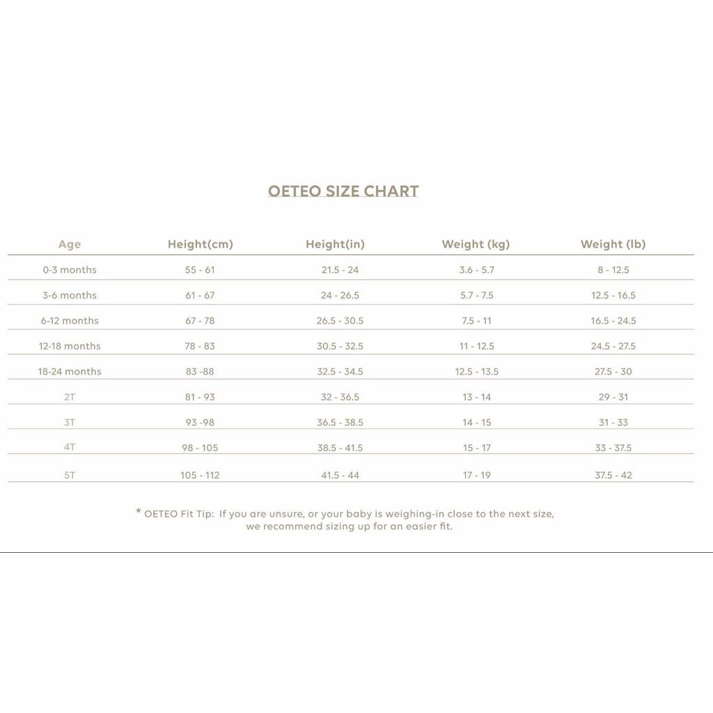 Áo liền quần cộc tay bé trai bé gái 0 - 18 tháng vải cotton in họa tiết TEZY1-1384 - OETEO Tropical Land