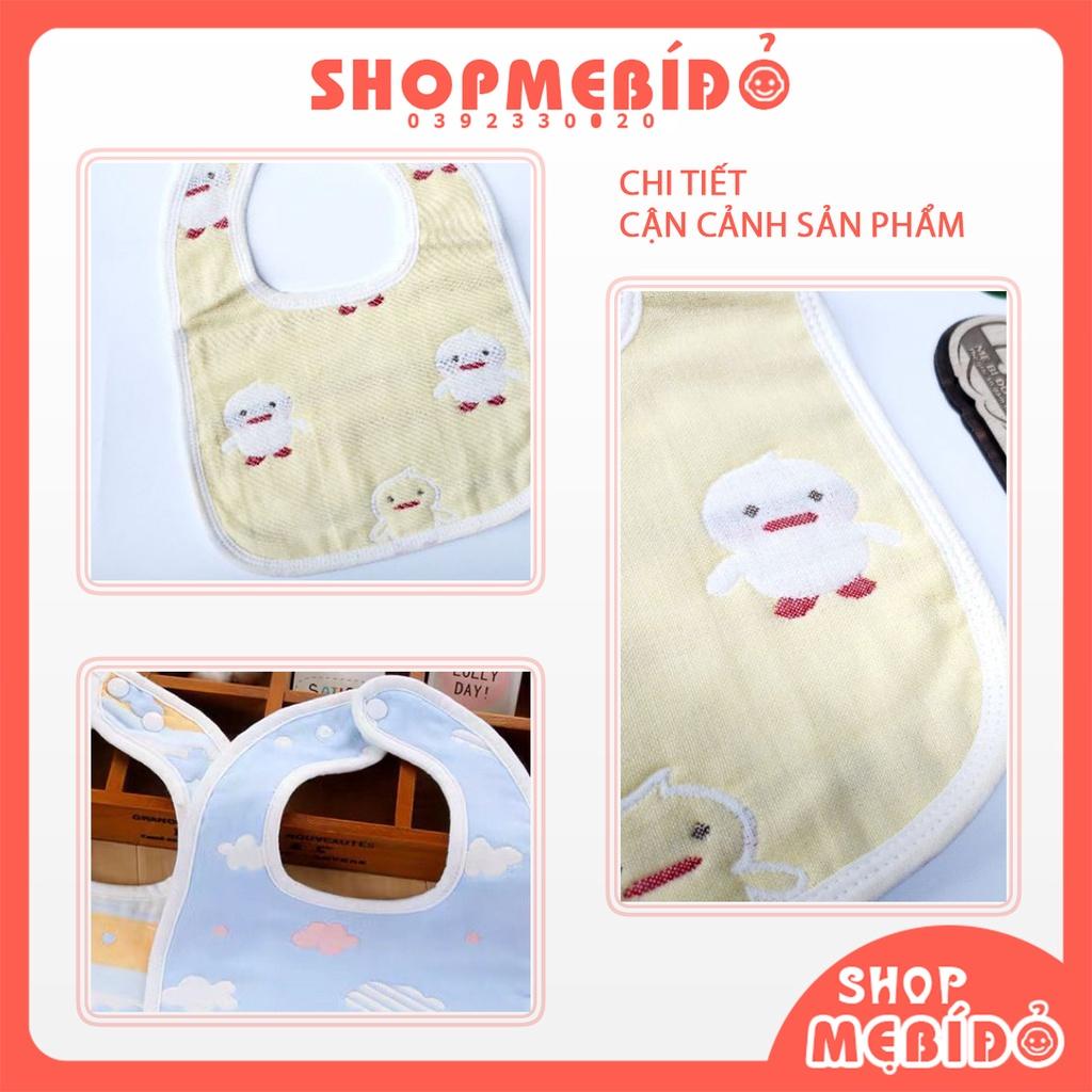 Yếm Ăn Dặm Vải Xô Vuông Kiluta 6 Lớp Cao Cấp Cho Bé