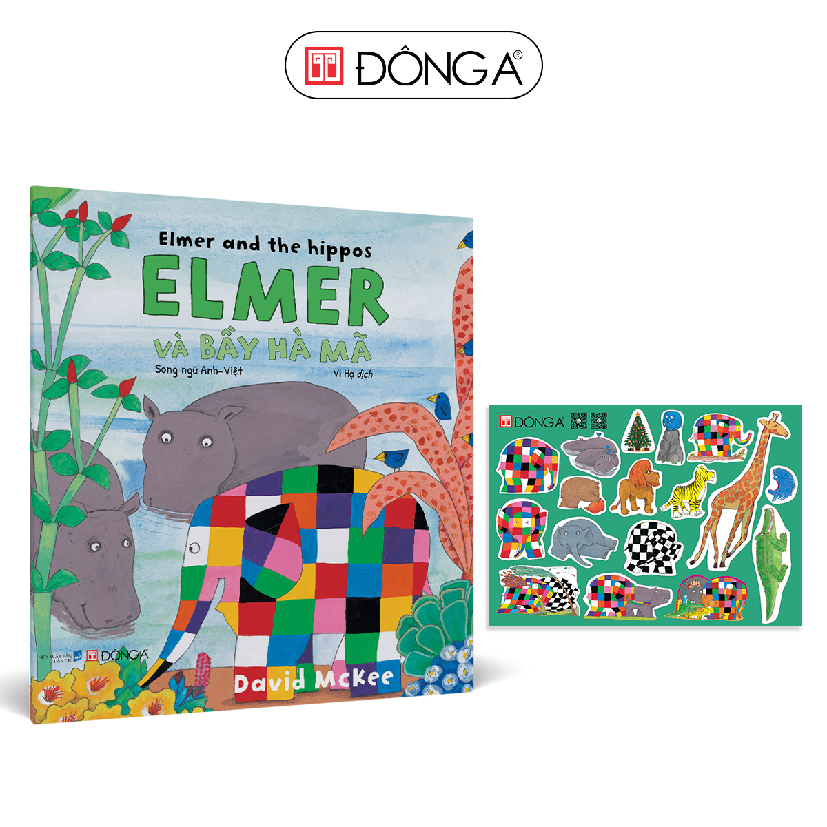 Elmer và bầy hà mã (Song ngữ Anh-Việt) - Tặng 1 sticker đồng bộ
