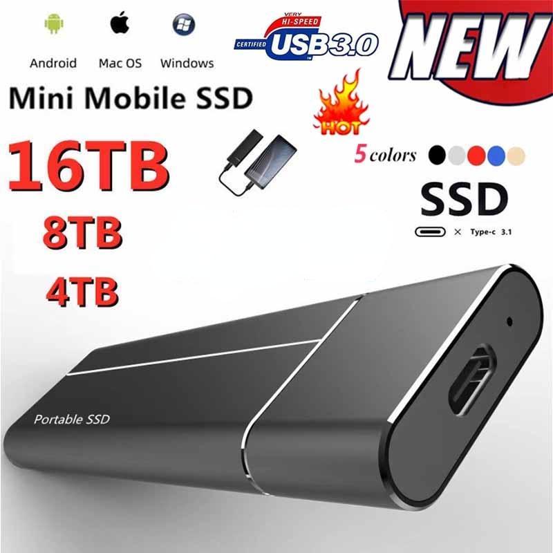 Ổ Cứng Ngoài 500G 2TB SSD 4TB 16TB USB 3.1 Tốc Độ Cao 8TB Cho Laptop
