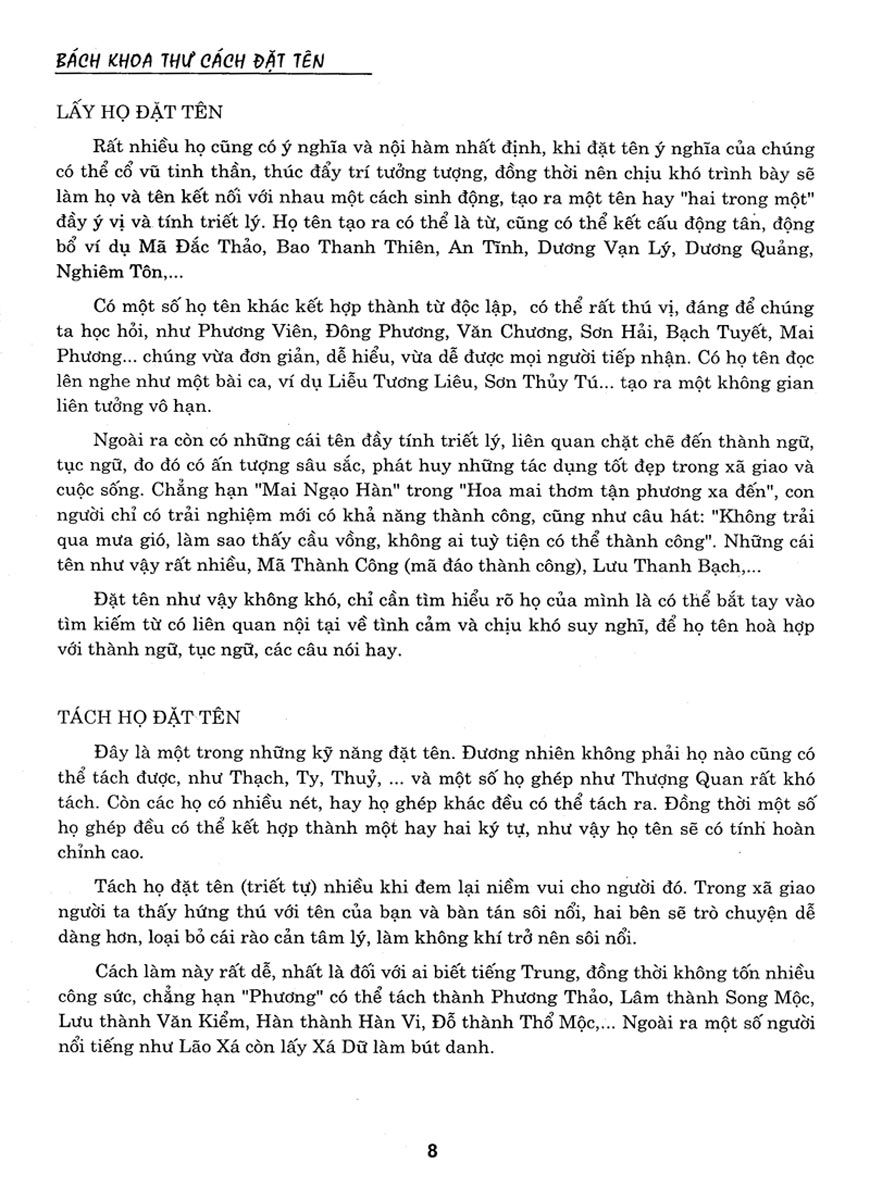 Bách Khoa Toàn Thư Cách Đặt Tên (QB)