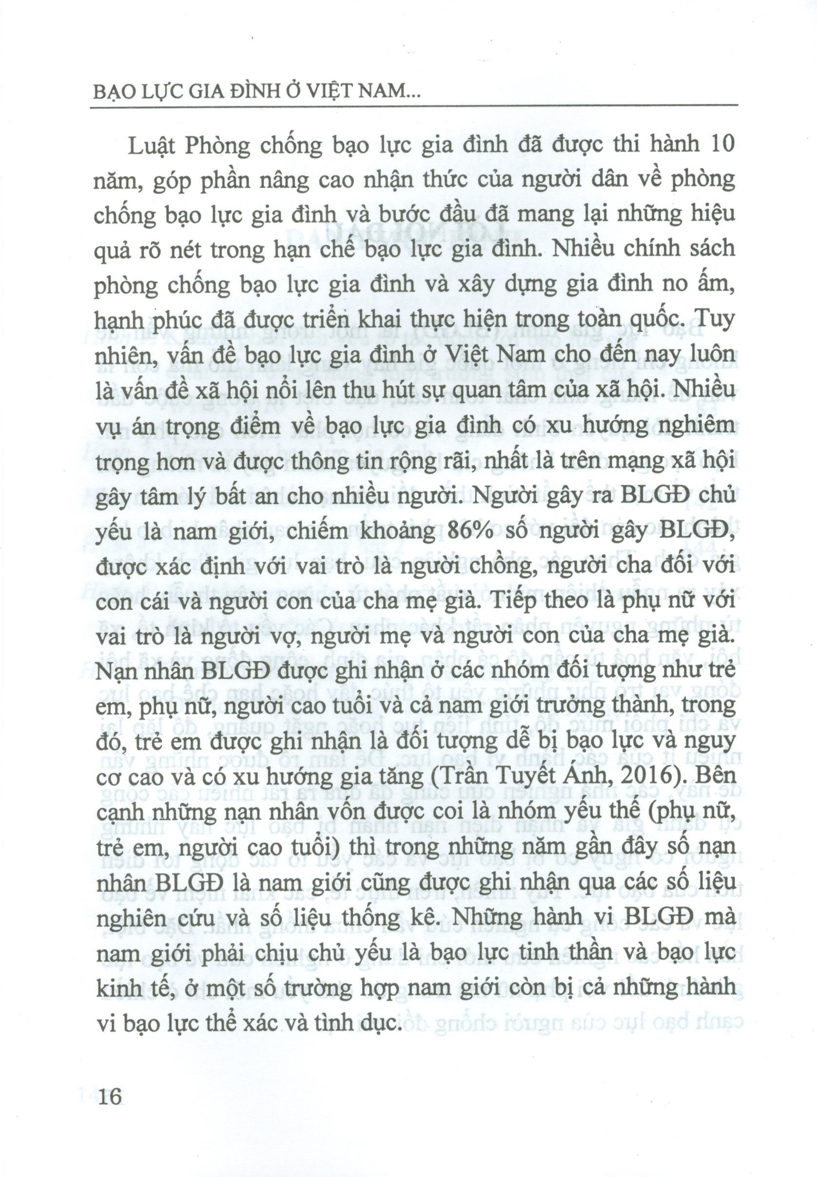 Bạo Lực Gia Đình Ở Việt Nam - Thực Trạng Và Các Yếu Tố Tác Động (Sách chuyên khảo)