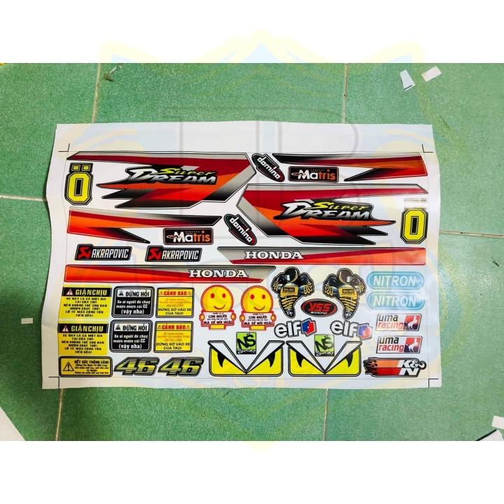 Tem rời xe DREAM ĐỎ CAM