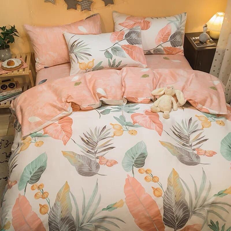 Set Cotton LiVing Cao Cấp Hàng Nhập Khẩu 4 Món BST Hello Summer Lá Khoai