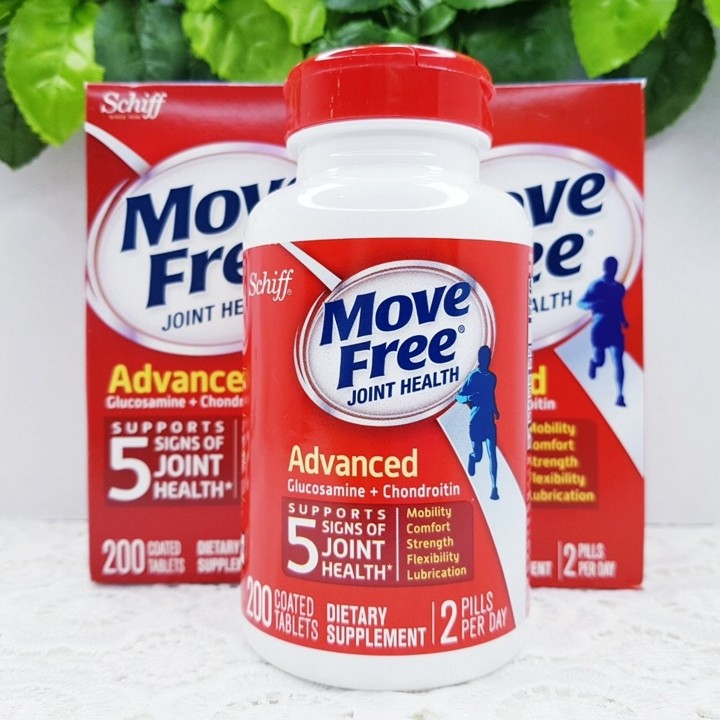 Glucosamine Mỹ Schiff Move Free Joint Health Advanced Glucosamine + Chondroitin - Giảm các triệu chứng đau nhức xương khớp hiệu quả - OZ Slim Store