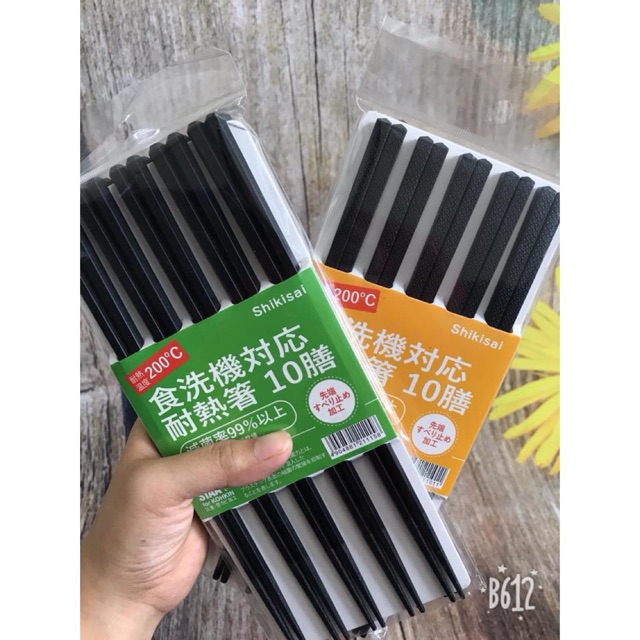 VỈ 10 ĐÔI ĐŨA ĂN XUẤT NHẬT KHÁNG KHUẨN, CHỐNG ẨM MỐC ĐƯỢC LÀM TỪ SỢI THỦY TINH TỔNG HỢP, CHỊU NHIỆT LÊN ĐẾN 200 ĐỘ C, SỬ DỤNG ĐƯỢC CHO LÒ VI SÓNG, MÁY RỬA BÁT
