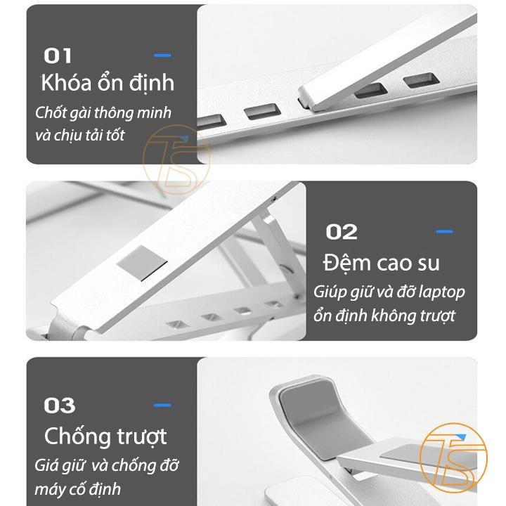 Giá Đỡ cho Laptop Bằng Hợp Kim Nhôm Gấp Xếp Gọn Mang Đi - Đế Đỡ Máy Tính