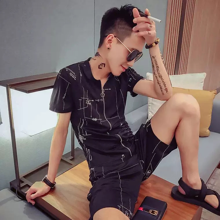 Set đồ Nam sang trọng mang phong cách Hàn Quốc chât vải thun cao cấp co giãn nhẹ thoáng mát hợp thời trang giới trẻ hiện nay