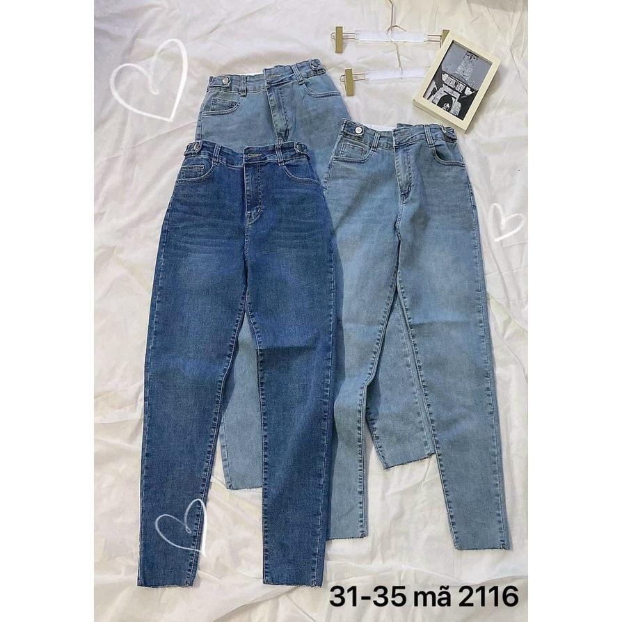 Quần jean nữ size đại lưng cao form ôm siêu co giãn hàng VNXK