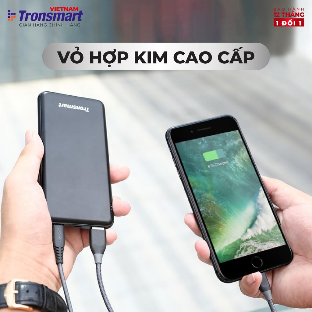 Sạc dự phòng 10000mAh Tronsmart Sạc nhanh PD QC 3.0 2 cổng USB + USB-C - Hàng phân phối chính hãng- Hàng Chính Hãng