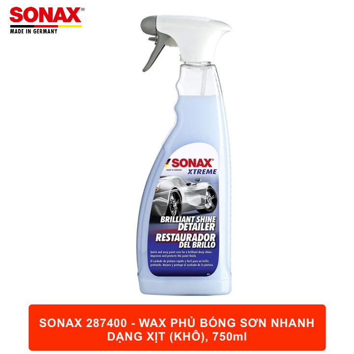 Dung dịch làm bóng nhanh sơn khô Sonax Xtreme Brilliant Shine Detailer 287400