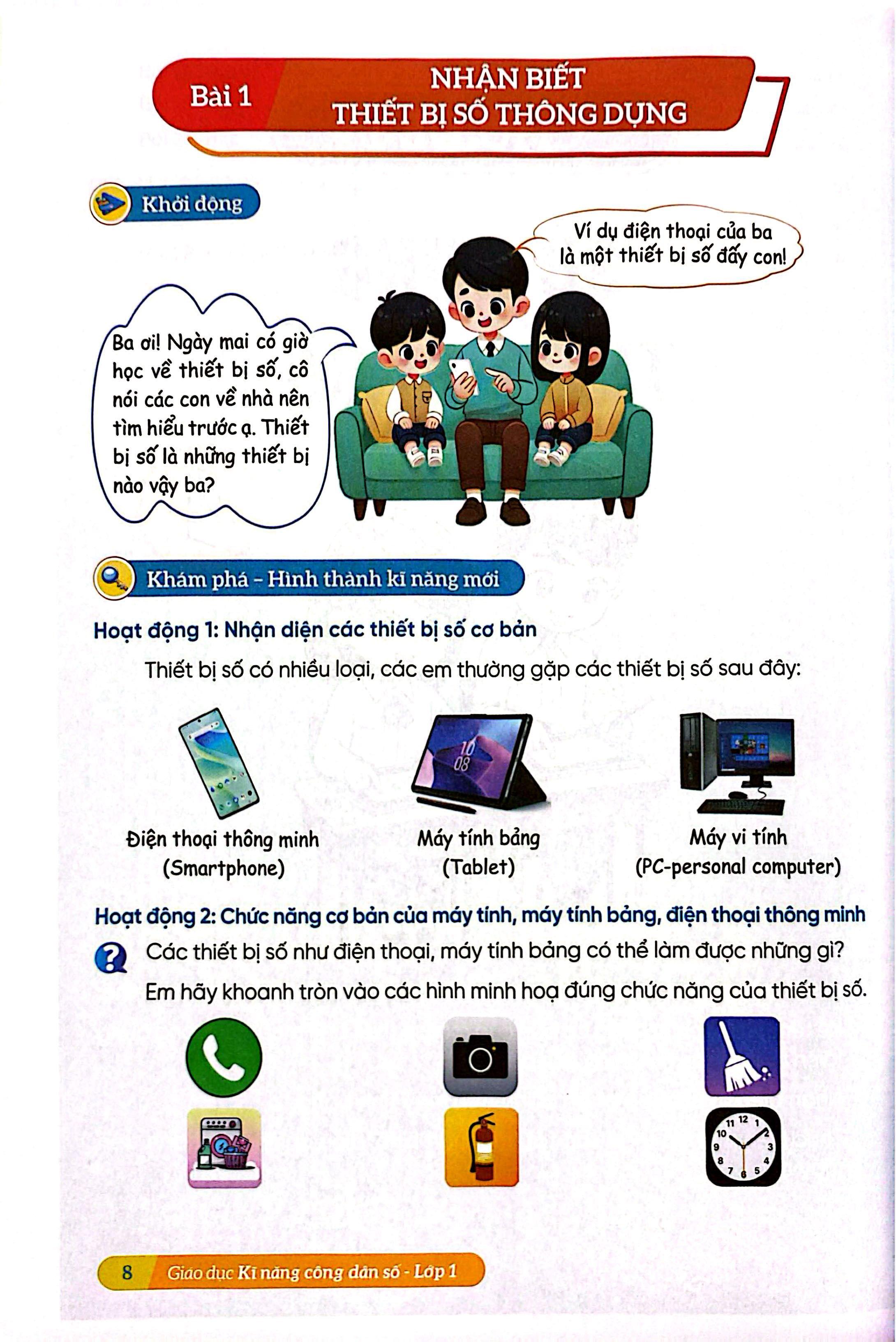 Sách - Giáo Dục Kĩ Năng Công Dân Số - Lớp 1