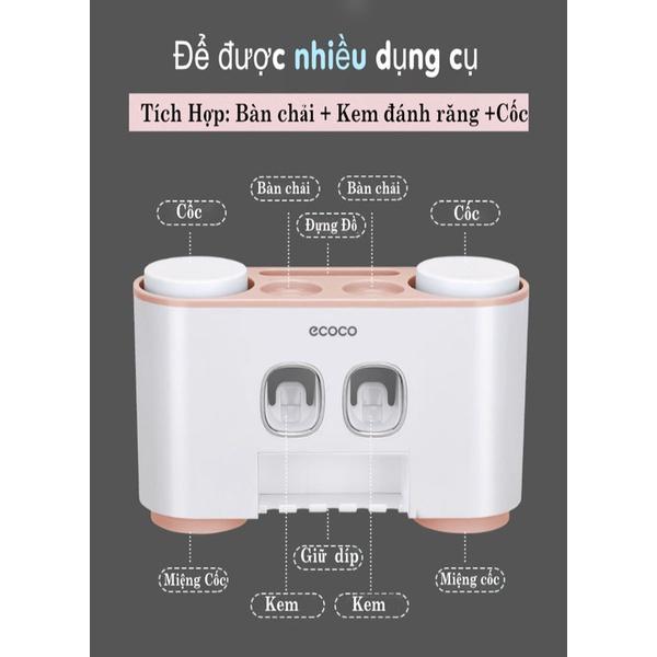 Bộ Nhả Kem Đánh Răng Thông Minh, Kệ Nhà Tắm OENON
