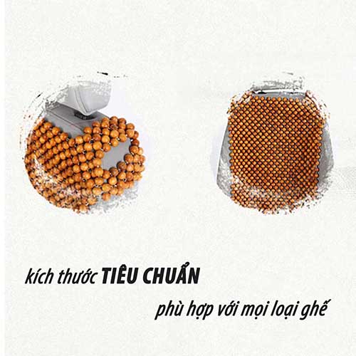 Lót Ghế Ô Tô Hạt Gỗ Thông Bền Đẹp, Miếng Lót Ghế Ô Tô Hạt Gỗ Thông Cao Cấp