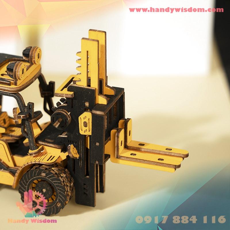 Mô hình lắp ghép gỗ ROKR - Bô mô hình xe cơ giới - Engineering Vehicles
