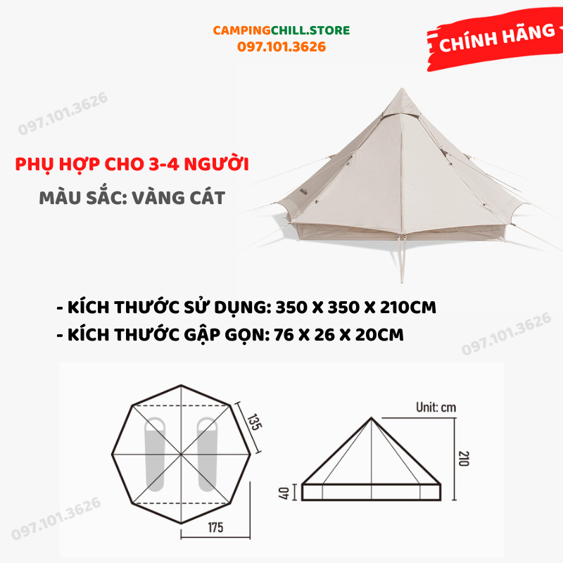 LỀU DÃ NGOẠI DÒNG GLAMPING CAO CẤP (3-4 NGƯỜI) NH20ZP004