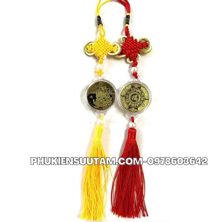 Dây Treo Xu 12 Con Giáp Tuổi Thìn, kích thước: 33cmx4.5cm, màu vàng - SP005846