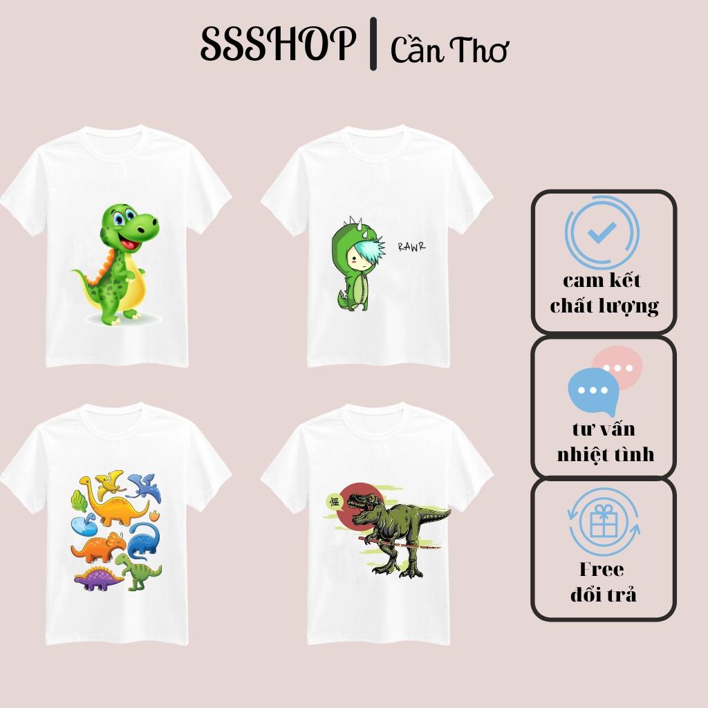 Áo thun trẻ em in hình Khủng Long dễ thương